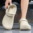 thumbnail image 5 of Men's Women's Garden Clogs, Classic Platform Clog Unisex -on Shoes Outdoor Beach Slippers Comfortable Mules Sandals(Male,Khaki1), 5 of 8