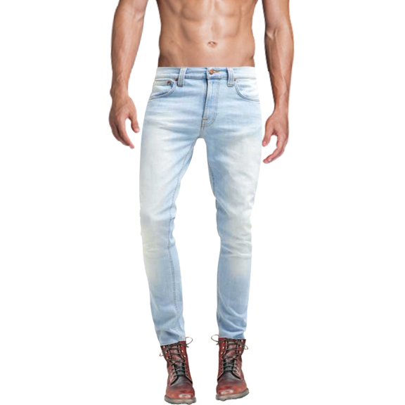Skylinewears Mens Slim Straight Fit Jean with Stretch Skinny Denim Biker Pants Light Blue 30X30