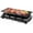 Matte Black, variant on Raclette Grill,  Electric Indoor Grill with 2 Reversible Non-stick Grill Griddle Plates, 1 Stone Grill Plate, 1500W  Heating with 8 Cheese Pans, Ideal for Parties and Family Fun, Black