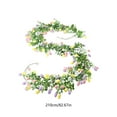 thumbnail image 6 of syligr Easter Egg Garland 7 FT Artificial Rattan Vine with Faux Eucalyptus Leaves Wall Hanging Decor Spring Holiday Party Home Door Window Mantle Decoration Eggs Greenery Plant for Indoor Outdoor, 6 of 6