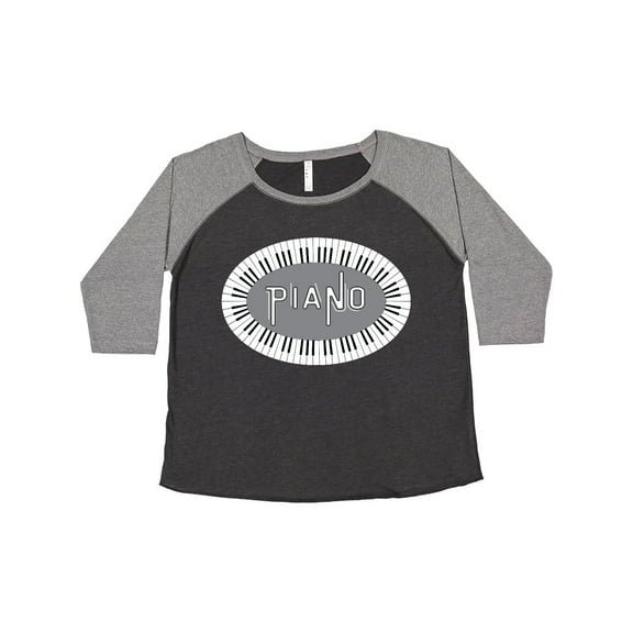 Inktastic Piano Keys Oval Women's Plus Size T-Shirt