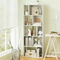 thumbnail image 2 of Topbuy 5-Tier Geometric Bookcase 63” Tall Freestanding Bookshelf with 10 Open Cubbies, 2 of 8