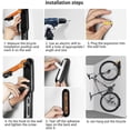 thumbnail image 4 of Bike Rack, Rubber Coating Wall Mount Bike Rack, For 2 Bikes Bike Wall Mounts For Indoor And Outdoor, 4 of 5