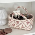 thumbnail image 5 of Yucurem Boho Quilted Fabric Storage Baskets for Organizing, Foldable Floral Laundry Hamper for Toys, Books, Towels, and Clothes, 8.86"x5.12"x4.72", 5 of 8