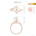 thumbnail image 5 of Angara Solitaire South Sea Cultured Pearl Bypass Split Shank Ring in 14K Rose Gold for Women | June Birthstone Jewelry for Her, 5 of 8
