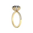 thumbnail image 2 of 2.50 CTW Black Diamond Ring 14K Yellow Gold Flower Vintage Halo, 2 of 5