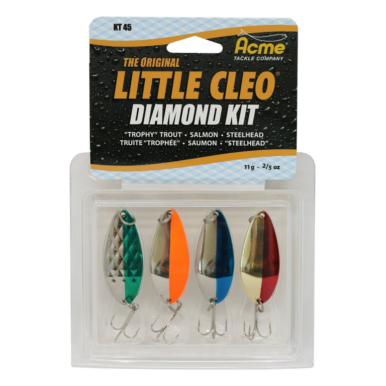 Acme Tackle Little Cleo Diamond Fishing Spoon Kit 4pk 2/5 oz.