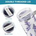 thumbnail image 5 of GZHJMY Watercolor Lavender Pattern Stainless Steel Vacuum Insulated Mug, Insulated Straw Mug with Handle, Reusable Insulated Travel Mug, 5 of 7