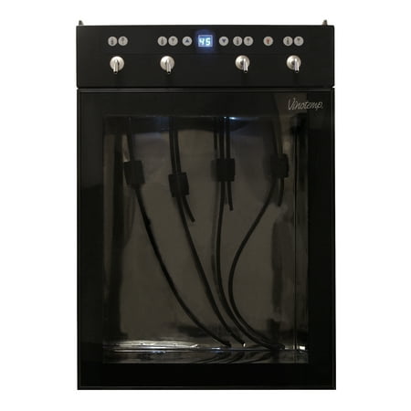 Vinotemp - 4 Bottle Wine Dispenser - Black