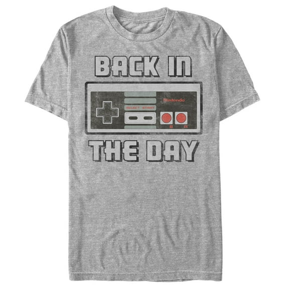 Men's Nintendo Back in Day NES Controller Graphic Tee Athletic Heather Medium