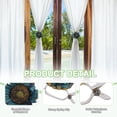thumbnail image 3 of Clips de Cortina con Flor de Girasol, 2 Pcs Lazos de Cortina Florales Artificiales Soportes de Granja para Ventanas Decorativos para Uso Interior y Exterior, Azul Brillante, 3 of 6
