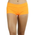 thumbnail image 5 of ToBeInStyle Women's Micro Mini Rave Booty Shorts Hipsters Cheeky Boyshorts - Neon Orange, 5 of 7