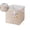 Khaki, variant on Storage Cube Baskets with Rope Handles, Collapsible Fabric Storage Bins for Dorm, Organization Cubes for Cloakroom Bedroom Living Room,13*13*13 Inches