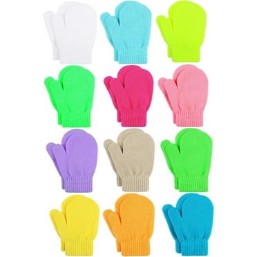 12 Pairs Toddler Winter Mittens Unisex Knitted Baby Gloves Mittens