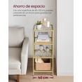 thumbnail image 2 of VASAGLE Estantería de Cristal de 4 Niveles, Librería, Expositor, Cristal Templado, Baño, Salón, Dormitorio, Oficina, Dorado, 2 of 6