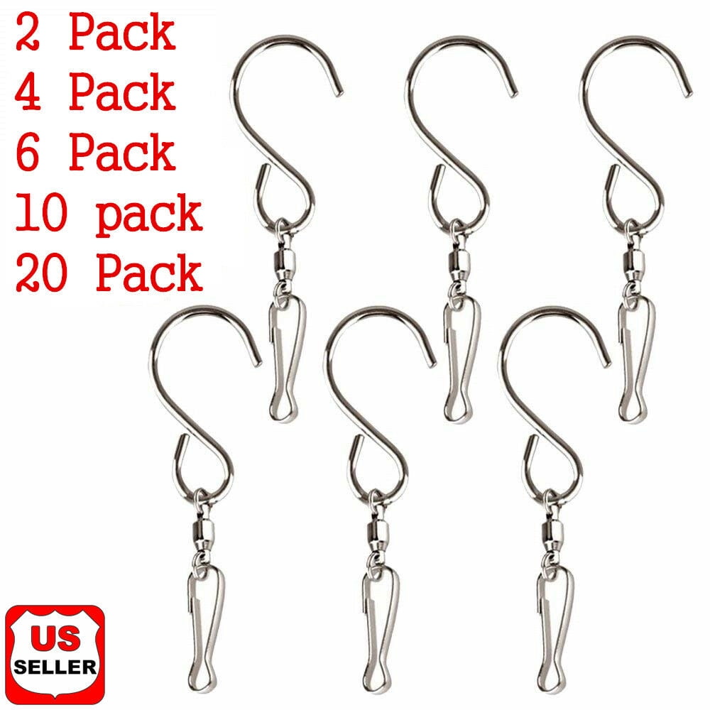 6 Pack CCINEE Swivel Hooks Clips for Hanging Wind Spinners Wind Chimes Crystal Twisters Party Supply