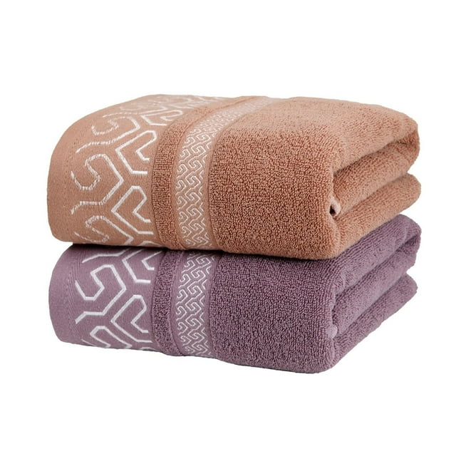 2 Piezas Toalla de Baño 100% Algodón Ultra Suaves Juego de Toallas Altamente Absorbentes de Secado Rápido para Múltiples Aplicaciones