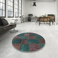 thumbnail image 3 of Ahgly Tapis d'Intérieur Rectangulaire Contemporain Vert Patchwork, 5 Pieds x 8 Pieds, 3 of 6