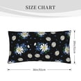 thumbnail image 2 of King Pillow Cases Standard Size - Blue White Daisies Flowers Soft Envelope Closure Microfiber Block Print Pillow Cover, Wrinkle Stain Resistant Travel Pillow Covers Standard Size 20x36in, 2 of 7
