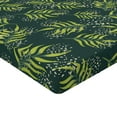 thumbnail image 4 of Ambesonne Fern Leaves Fitted Sheet, Leafy Jungle Pattern, Full Size, Lime Green Forest Green, 4 of 5