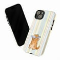 thumbnail image 3 of Cute Orange Cat with Fish Glasses Phone Case, Playful Pastel Striped Artistic iPhone Cover, Fun and Unique Cat Lover Protective Case for iPhone 17 16 15 14 13 12 11 Pro Plus Mini, 3 of 6