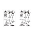 thumbnail image 2 of EGNMCR Christmas Candle Snowman Water Sticker Theme Activity Mood Candle Decoration Ultra Light Water Sticker a Sticker, 2 of 4