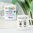 thumbnail image 2 of Personalized World's Best Dad Mug Fathers Day Christmas Thanksgiving Gifts for Dads Grandpa Papa From Son Daughter Grandson Granddaughter 11 Oz 15 Oz Ceramic Coffee Mug (2 Kids), 2 of 7