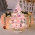 thumbnail image 4 of Teissuly Mini Christmas Trees With Flocked Needles, 24In/2Ft Berries And Flowers Decoration, Decorated Trees With Led Lights, Kitchen Tabletop Artificial Tree Teissuly WER202312132884, 4 of 7