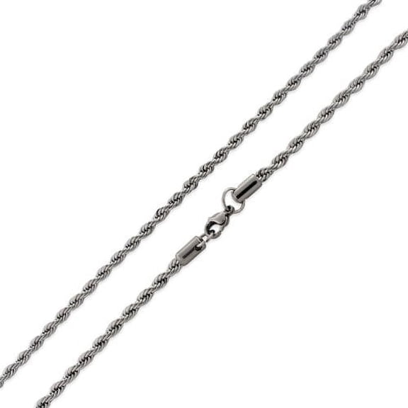 SilverCloseOut Stainless Steel Rope Chain Necklace, 4.0MM