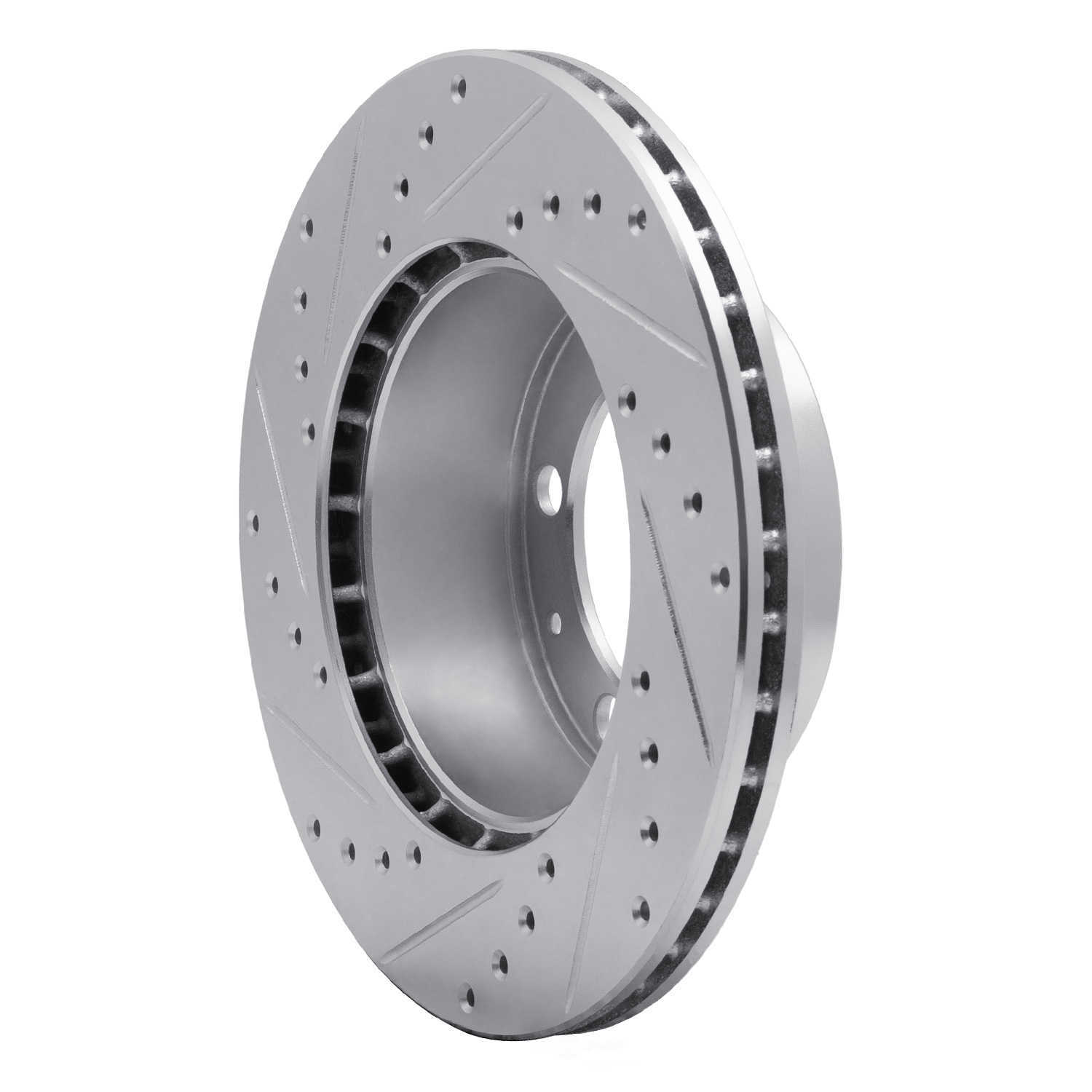 Dynamic Friction Company 631-02022R DFC Brake Rotor - Drilled And Slotted - Silver