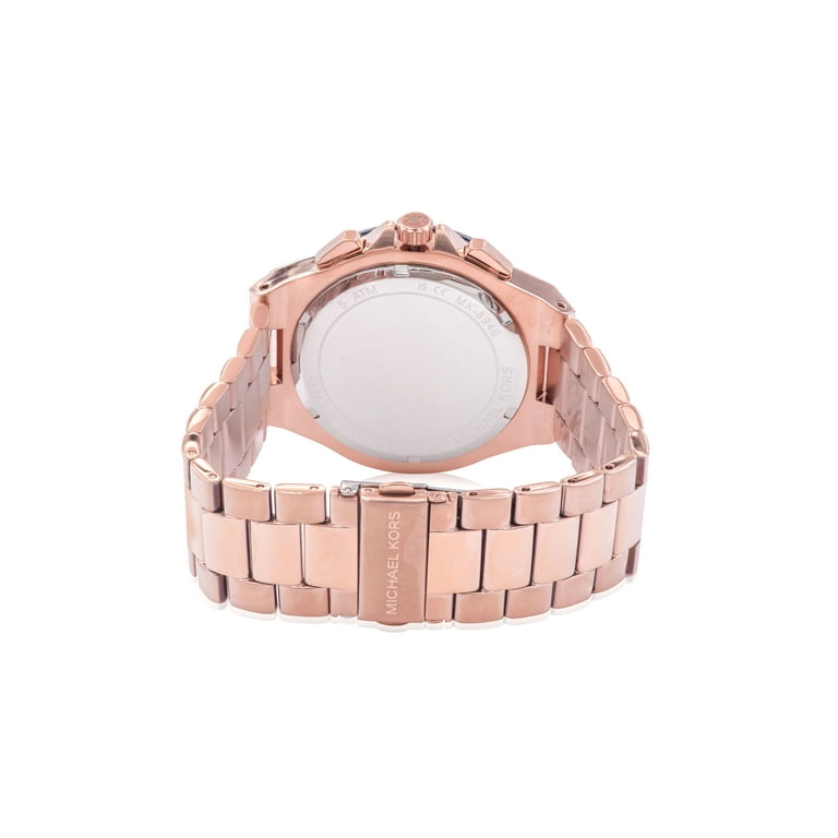 Rose gold mk shop watch mens