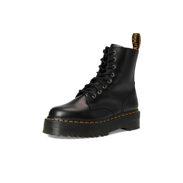 Bota con plataforma Dr. Martens Jadon de piel de 8 ojales, color negro, unisex