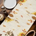 thumbnail image 6 of Fall Table Runner Thanksgiving Harvest Pumpkin Table Runners Autumn Maple Leaf Sunflowers Cotton Linen Dresser Scarf Kitchen Dining Table Decor for Fall Holiday Party Decor 13x36 Inch, 6 of 9