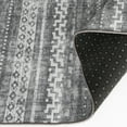 thumbnail image 4 of ReaLife Rugs Machine Washable Printed Moroccan Stripe Gray Eco-friendly Recycled Fiber Area Runner Rug (3' x 5'), 4 of 10