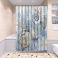 thumbnail image 5 of RMDQTR Shower Curtain and Rug Sets 4pcs Bathroom Sets Includes 12 Free Hooks 66" x 72" Gilded Coastal Fossil Watercolor, 5 of 8