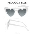 thumbnail image 2 of Gafas de sol Bouiexye blancas en forma de corazón UV400 - Paquete de 10, 2 of 6