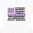 thumbnail image 3 of Inktastic Epilepsy Awareness Purple Ribbons and Flag Girls Toddler Dress, 3 of 4