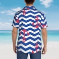 thumbnail image 3 of Lsque Nautical Anchors pattern Hawaiian Shirt for Men, Unisex Summer Beach Casual Short Sleeve Button Down Shirts-3X-Large, 3 of 9