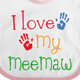 thumbnail image 4 of Inktastic I Love My Meemaw Girls Baby Bib, 4 of 4