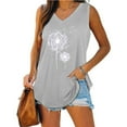 thumbnail image 2 of Camisetas sin mangas de verano para mujer con cuello en V y estampado de cola de milano sin mangas Pompotops  lopia996102, 2 of 5