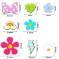 thumbnail image 2 of Grobro7 Chenille Patches, 30 Pieces Colorful Heart Lightning Rainbow Flowers for Jackets Jeans Hats, 2 of 7