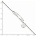 thumbnail image 5 of 925 Sterling Silver 1mm Polished ID Chain Bracelet, 5 of 5