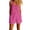 Hot Pink, variant on Purcolt Overalls for Women Summer Crew Neck Sleeveless Cotton Rompers Casual Button Front Short Jumpsuits with Pockets