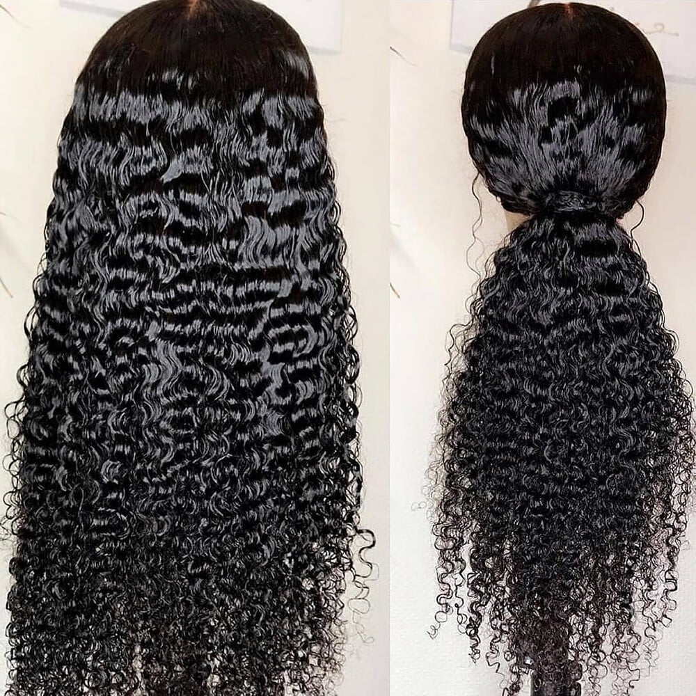 Lace Front Wigs Human Hair Water Wave 13x4 Lace Frontal Wigs Human Hair Wigs for Black Women Human Hair Lace Front Wigs Pre Plucked with Baby Hair Natural Color (28 Inch)