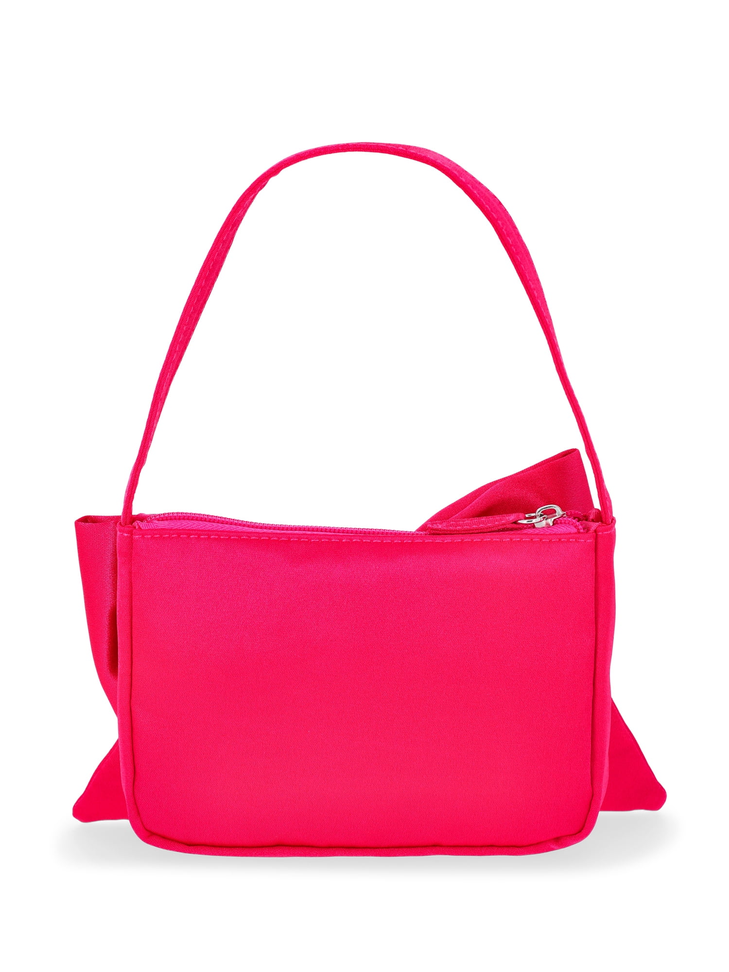 Wonder Nation Girls Big Satin Bow Handbag, Pink