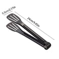 thumbnail image 3 of Black Stainless Steel Food Tongs Heavy Duty Kitchen Tongs With Silicone Tips For Bread Steak Barbecue Salad Serving Baking In Black 9.5 Inch, 3 of 7