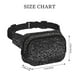 thumbnail image 4 of Fotbe Black And White Dotted Cangurera Cuadrada con Estampado de Doble Capa, Bolsa de Cintura Ajustable Mini para Hombres y Mujeres, 4 of 9