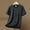 Black, variant on Mens Short Sleeve T Shirt Creneck Ice silk Stretch Athletic Soft, T Shirt Khaki 2XL