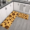 thumbnail image 2 of Yellow and Brown Of Leopard Print Kitchen Rugs Sets Of 2,Anti Fatigue Kitchen Mat Rugs Non Slip Washable,Decorative Kitchen Floor Mats for Kitchen,Sink,Laundry,17"x30"+17"x47", 2 of 7