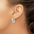 thumbnail image 3 of 14k White Gold Fancy Hoop Earrings, 3 of 4